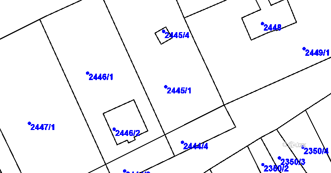 Parcela st. 2445/1 v KÚ Štramberk, Katastrální mapa