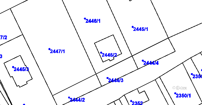 Parcela st. 2446/2 v KÚ Štramberk, Katastrální mapa