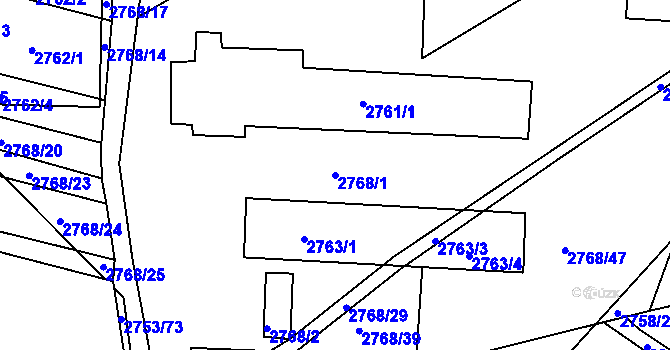 Parcela st. 2768/1 v KÚ Štramberk, Katastrální mapa