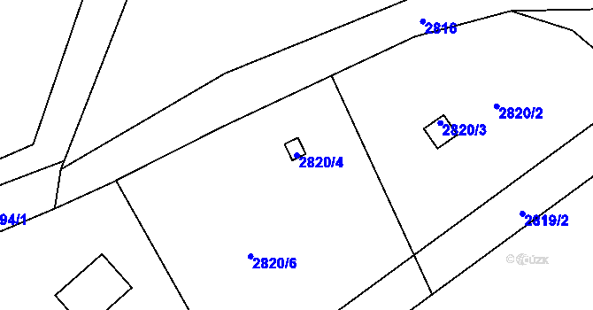 Parcela st. 2820/4 v KÚ Štramberk, Katastrální mapa