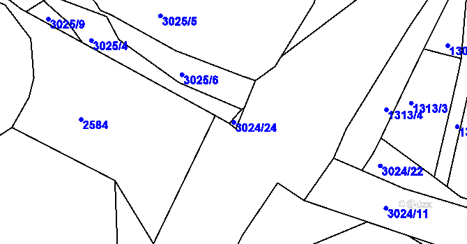 Parcela st. 3024/24 v KÚ Štramberk, Katastrální mapa
