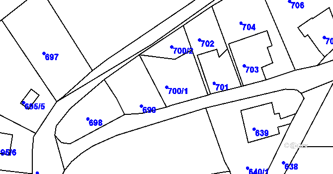 Parcela st. 700/1 v KÚ Štramberk, Katastrální mapa