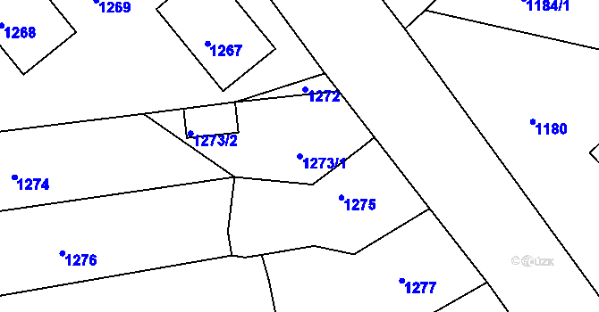 Parcela st. 1273/1 v KÚ Štramberk, Katastrální mapa