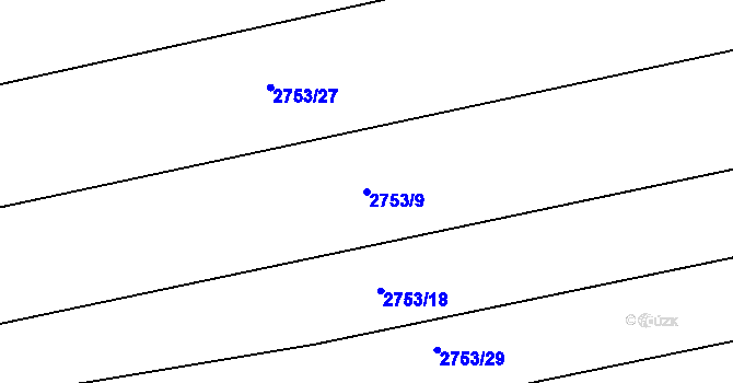 Parcela st. 2753/9 v KÚ Štramberk, Katastrální mapa