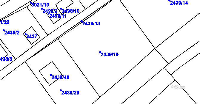 Parcela st. 2439/19 v KÚ Štramberk, Katastrální mapa