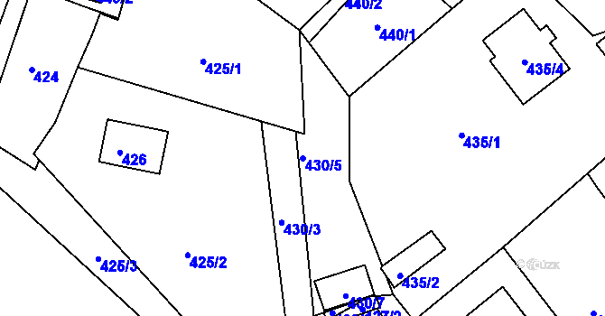 Parcela st. 430/5 v KÚ Štramberk, Katastrální mapa