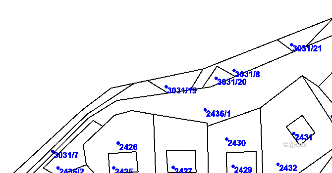 Parcela st. 3031/19 v KÚ Štramberk, Katastrální mapa