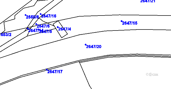 Parcela st. 2647/20 v KÚ Štramberk, Katastrální mapa
