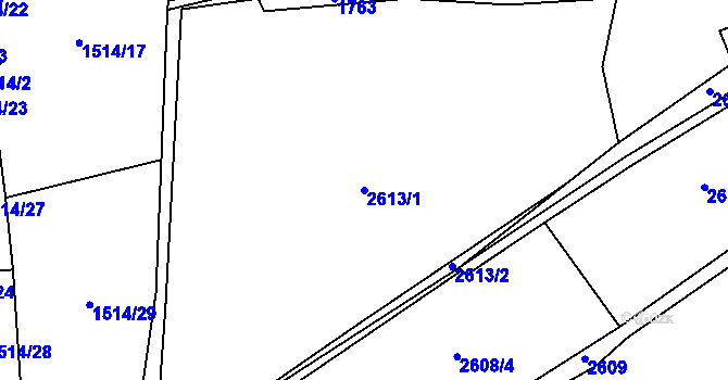 Parcela st. 2613/1 v KÚ Štramberk, Katastrální mapa