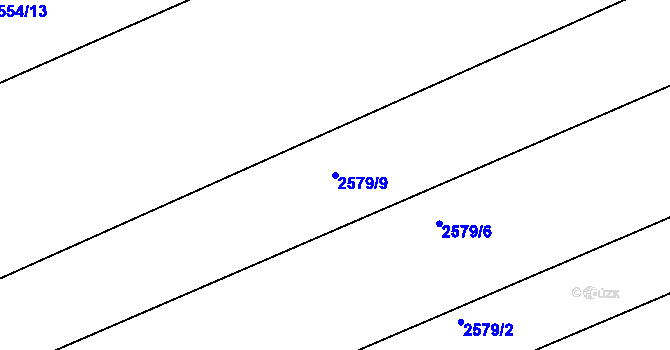 Parcela st. 2579/9 v KÚ Štramberk, Katastrální mapa