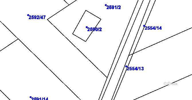 Parcela st. 2592/63 v KÚ Štramberk, Katastrální mapa
