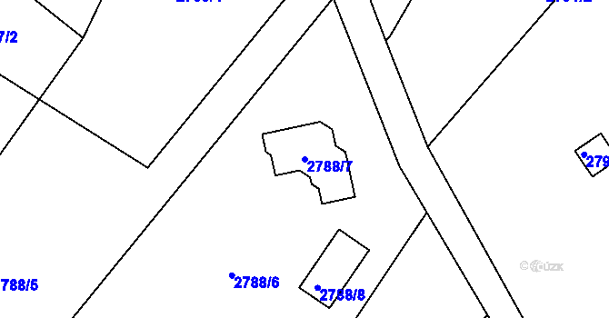 Parcela st. 2788/7 v KÚ Štramberk, Katastrální mapa