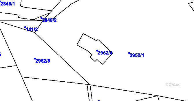 Parcela st. 2952/4 v KÚ Štramberk, Katastrální mapa