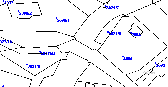 Parcela st. 3027/47 v KÚ Štramberk, Katastrální mapa