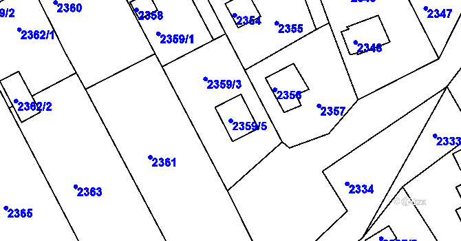Parcela st. 2359/5 v KÚ Štramberk, Katastrální mapa