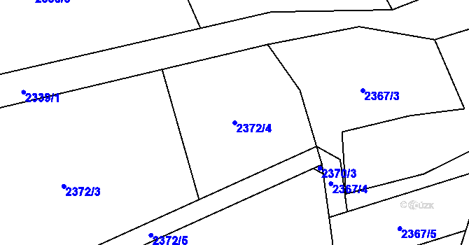 Parcela st. 2372/4 v KÚ Štramberk, Katastrální mapa