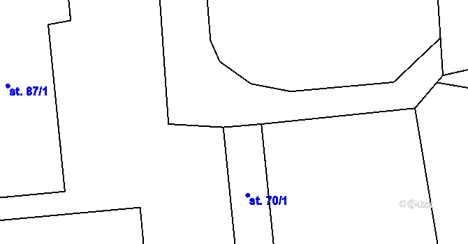 Parcela st. 70/2 v KÚ Buk pod Boubínem, Katastrální mapa