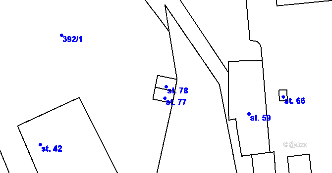 Parcela st. 78 v KÚ Buk pod Boubínem, Katastrální mapa