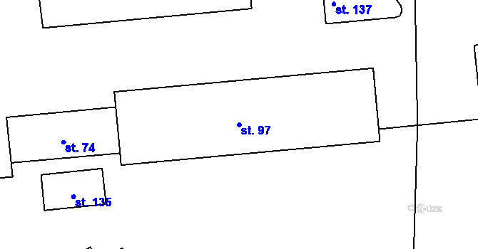 Parcela st. 97 v KÚ Buk pod Boubínem, Katastrální mapa