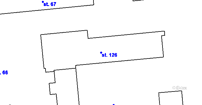 Parcela st. 126 v KÚ Buk pod Boubínem, Katastrální mapa