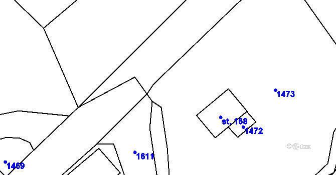 Parcela st. 764/4 v KÚ Buk pod Boubínem, Katastrální mapa