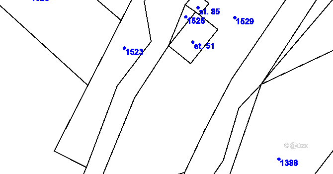 Parcela st. 764/18 v KÚ Buk pod Boubínem, Katastrální mapa