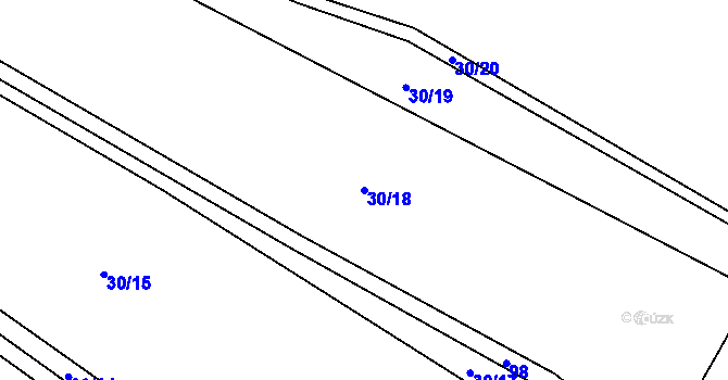 Parcela st. 30/18 v KÚ Buk pod Boubínem, Katastrální mapa