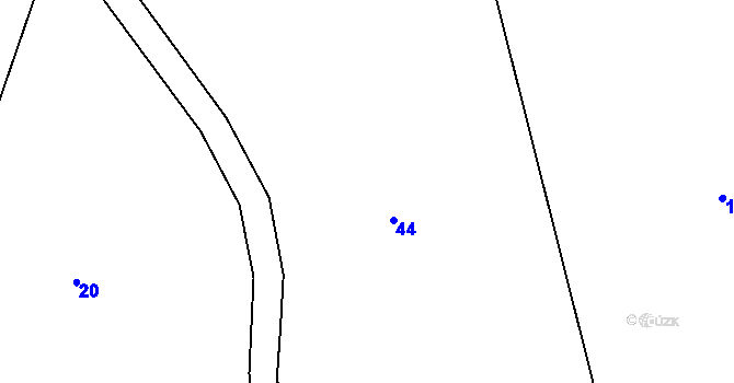 Parcela st. 21 v KÚ Kosmo, Katastrální mapa