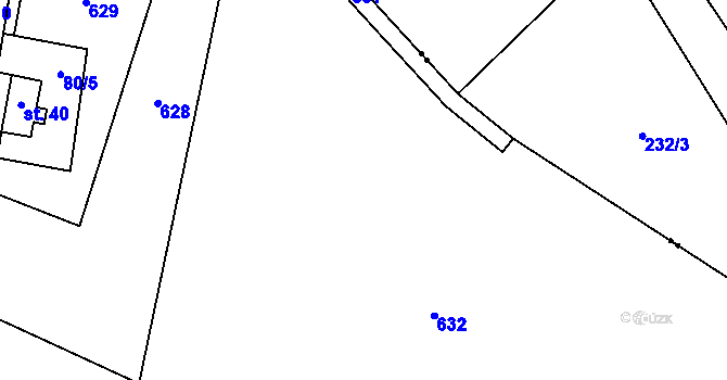 Parcela st. 78/1 v KÚ Šumavské Hoštice, Katastrální mapa
