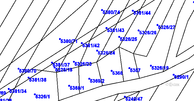 Parcela st. 5326/24 v KÚ Šumice u Uherského Brodu, Katastrální mapa