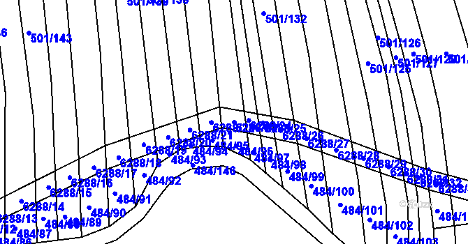 Parcela st. 6288/23 v KÚ Šumice u Uherského Brodu, Katastrální mapa