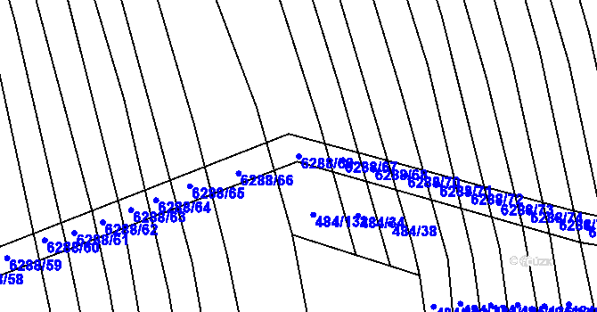 Parcela st. 6288/69 v KÚ Šumice u Uherského Brodu, Katastrální mapa