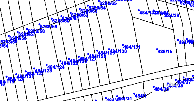 Parcela st. 484/129 v KÚ Šumice u Uherského Brodu, Katastrální mapa