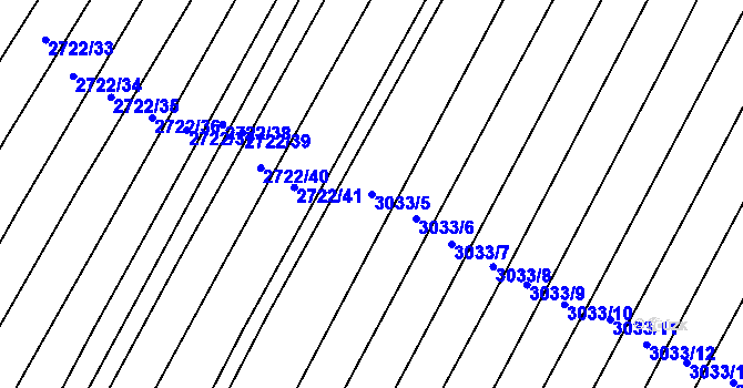 Parcela st. 3033/5 v KÚ Šumice u Uherského Brodu, Katastrální mapa
