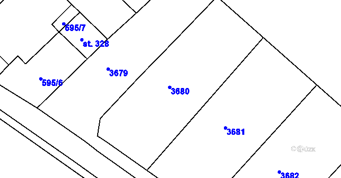 Parcela st. 2287/4 v KÚ Šumice, Katastrální mapa