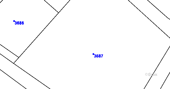 Parcela st. 2287/14 v KÚ Šumice, Katastrální mapa