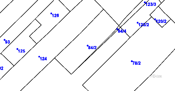 Parcela st. 84/2 v KÚ Šumná, Katastrální mapa