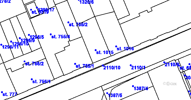 Parcela st. 1015 v KÚ Šumperk, Katastrální mapa