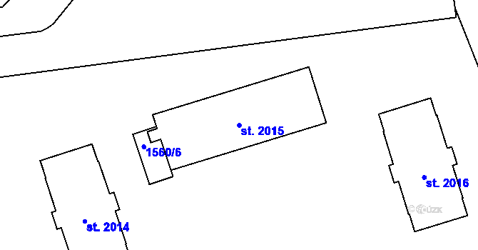 Parcela st. 2015 v KÚ Šumperk, Katastrální mapa