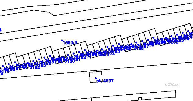 Parcela st. 2562 v KÚ Šumperk, Katastrální mapa