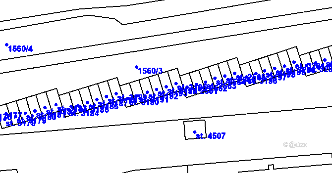 Parcela st. 3194 v KÚ Šumperk, Katastrální mapa