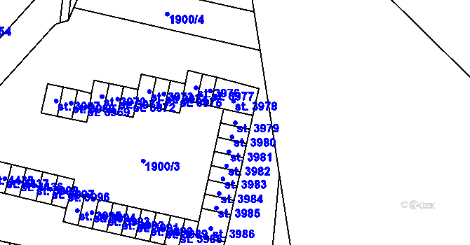 Parcela st. 3979 v KÚ Šumperk, Katastrální mapa