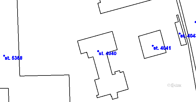 Parcela st. 4040 v KÚ Šumperk, Katastrální mapa