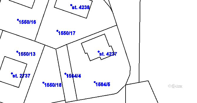 Parcela st. 4237 v KÚ Šumperk, Katastrální mapa