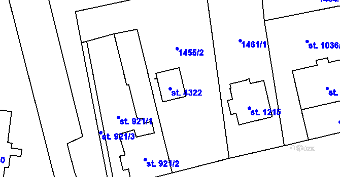 Parcela st. 4322 v KÚ Šumperk, Katastrální mapa