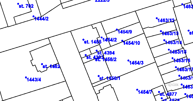 Parcela st. 4394 v KÚ Šumperk, Katastrální mapa
