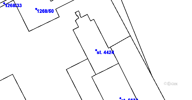 Parcela st. 4424 v KÚ Šumperk, Katastrální mapa