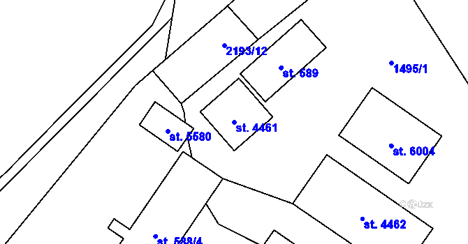 Parcela st. 4461 v KÚ Šumperk, Katastrální mapa