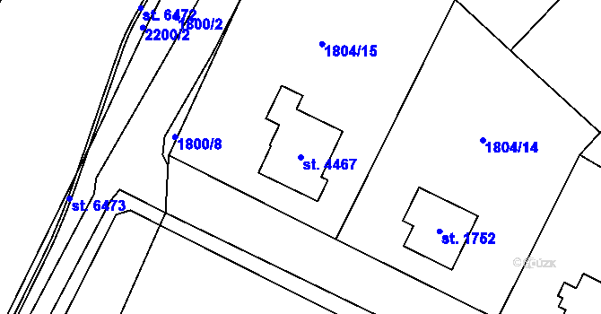 Parcela st. 4467 v KÚ Šumperk, Katastrální mapa