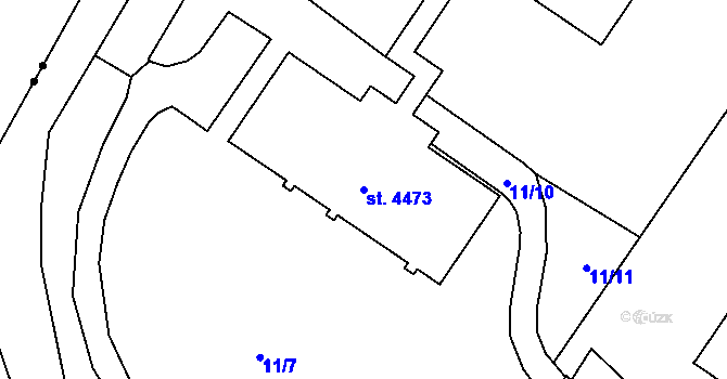 Parcela st. 4473 v KÚ Šumperk, Katastrální mapa